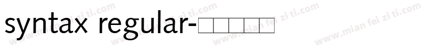 syntax regular字体转换